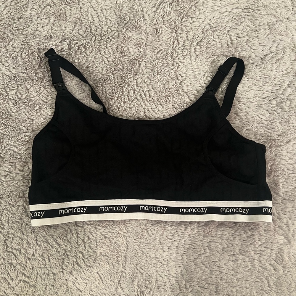 Momcozy Black Nursing / Sleep Bra with Adjustable Straps